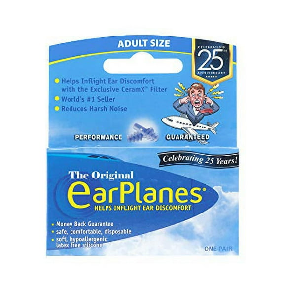EarPlanes Ear Plugs 1 Pair (Pack of 4)