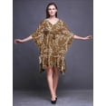 thumbnail image 2 of Bimba Robe Kaftan de Plage Courte pour Femmes, Tenue de Plage, Bikini, Robe Midi-S-L, 2 of 5