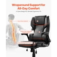 thumbnail image 2 of VEVOR Executive Chair High Back Desk Chair Flip-up Armrests Lumbar Support Black, 2 of 9