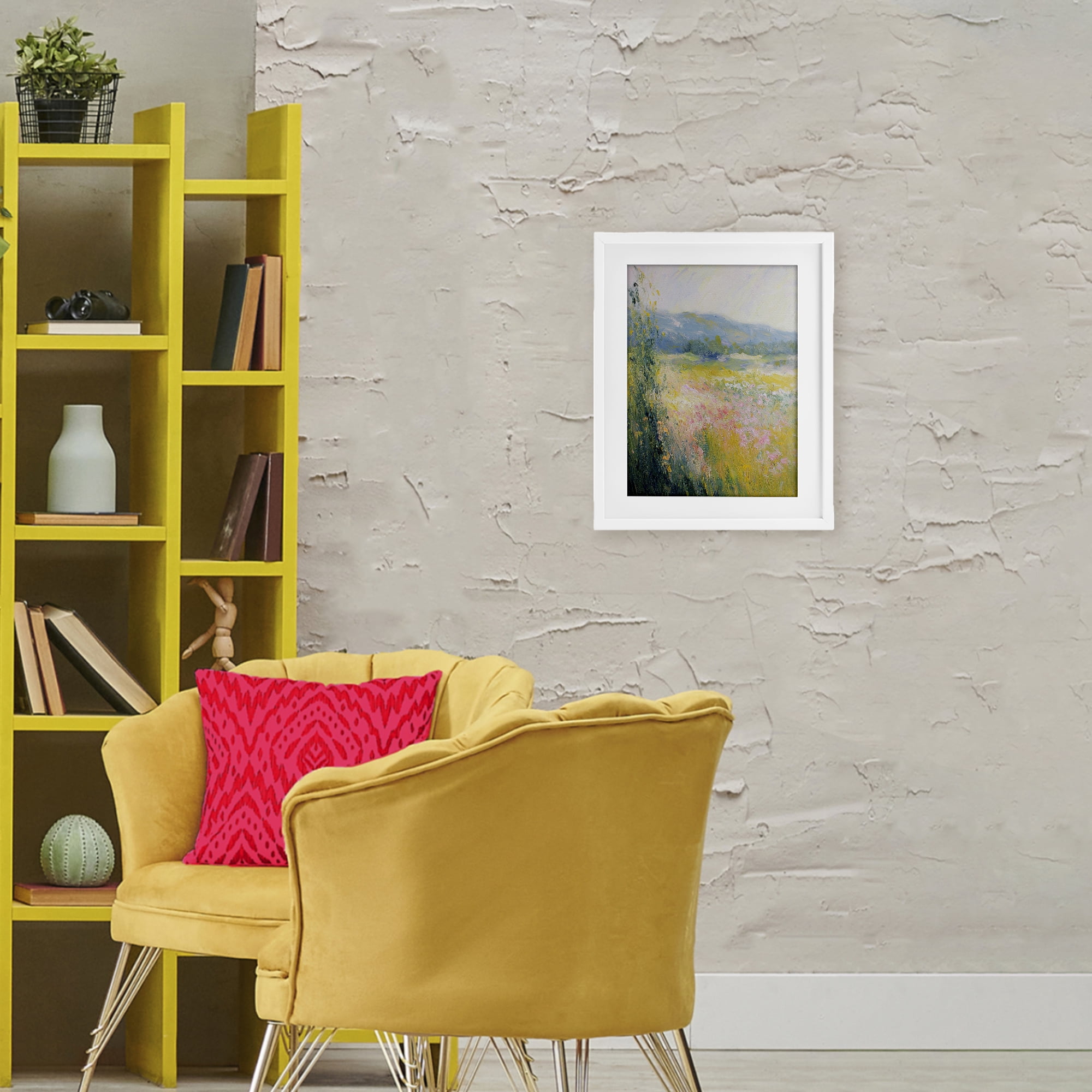 Stupell Industries Breeze Through The Blooms White Framed Print Under Glass, design by Svetlana Aleynikova