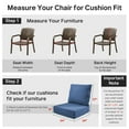 thumbnail image 3 of Opohoro Outdoor Deep Seat Cushion Set, 24"x24"x6", Water Resistant & UV Resistant Comfortable Furniture Cushions for Patio Chair, Sofa, Loveseat, 3 of 12