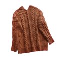 thumbnail image 5 of Odeerbi Winter Chunky Knit Long Cardigan Sweaters For Women 2024 Fashionable Mid-length Jacket Sweater Top With Pockets Brown, 5 of 9