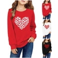thumbnail image 4 of Atogsazn Valentine's Day Sweatshirt for Girls Kids Oversized Long Sleeve Sweatshirts Fashion Printed Clothes 18-Red 5-6 Years, 4 of 4
