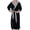 Black, variant on Mens Robe with Hood Soft Large Size Length Long House Coat Bathrobe, Pajama, Sleeping Robe Red