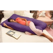Naomi Home U-Shaped Cozy Body Pillow-Color: Royal Purple