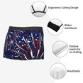 thumbnail image 3 of Balery Red White Blue Fireworks 1 Calzoncillos bóxer para hombre, ropa interior de algodón suave y transpirable con cinturilla de nailon-Medium, 3 of 5