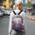 thumbnail image 7 of Bird Flowers Floral Purple Travel Laptop Backpack Casual Daypack Lightweight Bookbag Compartment for Business, 7 of 7