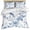 Blue, variant on White Blue Spring Floral Duvet Cover Set, Summer Birds Botanical Soft Duvet Cover Full Size Bedding Set 4 Pieces, 1 Quiltcover and 2 Pillowcases with Zipper, 1 Bed Sheet for All Seasons