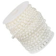 thumbnail image 1 of Guirnalda de hilos de perlas artificiales hechas a mano, carrete de cuentas, manualidades DIY Blanco, 1 of 9