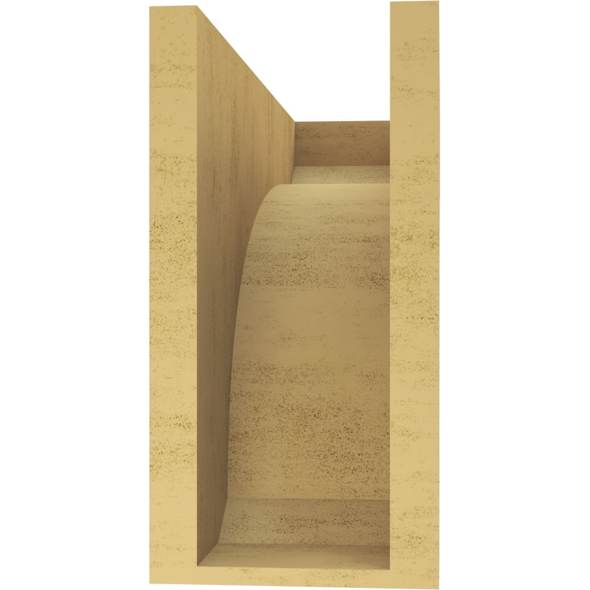 6"W x 18"D x 12"H Classic Legacy Rough Cedar Woodgrain TimberThane Corbel, Primed Tan