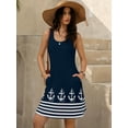 thumbnail image 3 of Vestido de verano LUXVEER 2025 para mujer sin mangas, color block, 3 of 8