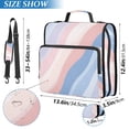 thumbnail image 2 of FORMRS Zipper Binder with Shoulder Strap 2-inch Ring 500 Sheet Capacity File Bag, Abstract Blue, 2 of 5