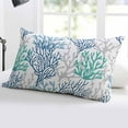 thumbnail image 5 of Blue Teal Grey Coral Coastal Throw Pillow Covers, Summer Beach Nautical Ocean Soft Breathable Pillow Cases with Zipper for Sleeping, Standard Pillowcases for Couch Bed Sofa Chair 20x26 Inches, 5 of 6