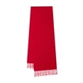 thumbnail image 3 of Calvin & Olivia Ultra-Soft Comfort Feel Unisex Winter Solid Plain Scarves Wool Feel Classic Super Soft Luxurious Scarf Amazing Red, 3 of 4