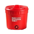 thumbnail image 1 of Mini Hot Pot Electric Rice Cooker Nonstick Double Layer Heat Insulation Portable Red 1.2L white liner, 1 of 9