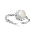thumbnail image 4 of White Cubic Zirconia Elegant Studded Halo Ring .925 Sterling Silver Band Jewelry Female Male Size 6, 4 of 4