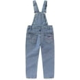 thumbnail image 2 of Peacolate 5-10years Little Big Girls Star Embroidery Blue Denim Overalls,Star,5-6Years, 2 of 6