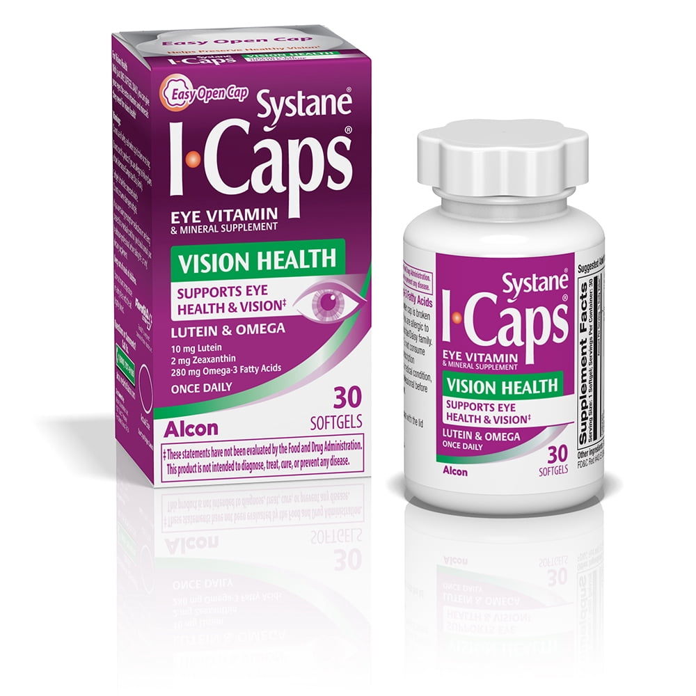 ICaps Lutein & Omega3 Eye Vitamin Softgels, 10 Mg, 30 Ct Walmart