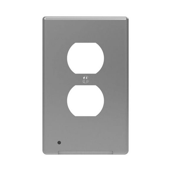 Westek 3002628 Plaque Murale de Veilleuse Duplex en Plastique Nickel Satiné 1-Gang
