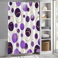 thumbnail image 6 of Purple Polka Dots Shower Curtain Set, Waterproof Shower Curtains for Bathroom, Modern Abstract Art Washable Fabric Cloth Bath Curtain for Bathtub Decoration with Hooks 72x78 Inches Geometric, 6 of 9