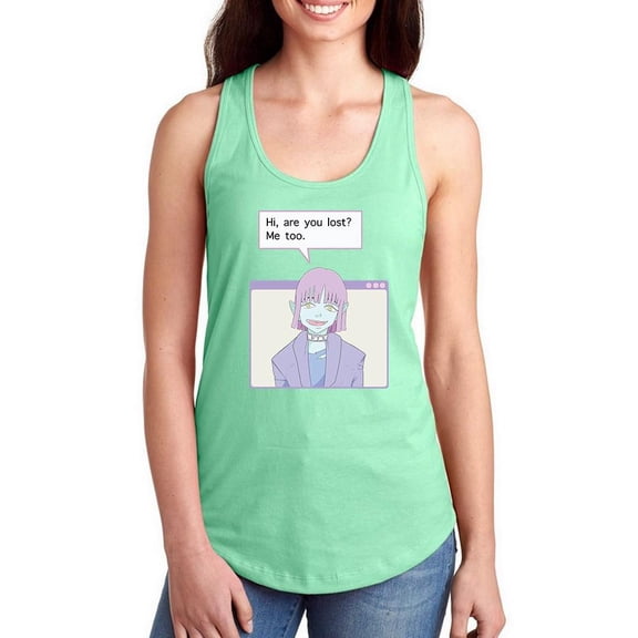 Are You Lost? Racerback Tank Women -Smartprints Designs, Female Large