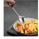 thumbnail image 3 of Sporks, paquete de 6 tenedores de acero inoxidable, cuchara para helado de 7 pulgadas y tenedores para ensalada, tenedores de postre reutilizables para aperitivos de frutas para uso diario, 3 of 5