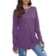 thumbnail image 1 of Karight Long Sleeve Shirts for Women Crew Neck Basic Tee Fashion Tops, 1 of 5