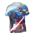 thumbnail image 4 of Mobile Suit Gundam Shirt 3d Printed T Shirt Crewneck Short Sleeve Top Tees For Mens, 4 of 8