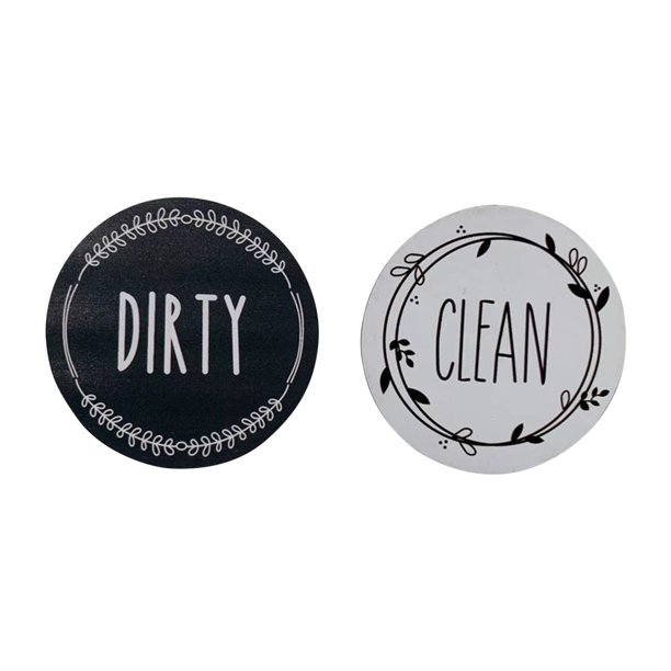 Wiueurtly Cute Bottle Stickers Dishwasher Clean Sign Indicator Fashion