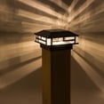 thumbnail image 4 of GreenLighting 1 Pack Modern Low Voltage Powered 120 Lumen LED Post Cap Light for 4x4 or 5x5 Posts (Black), 4 of 6