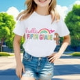 thumbnail image 1 of Stylish Girls Graphic Tees Casual Tops for Everyday Wear Comfortable Spring Summer, 1 of 3