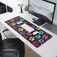 thumbnail image 2 of Long Mouse Pads for Desk,Colorful Animal Footprints Desk Mats on Top Of Desks, Desk Mouse Pad Extra Large with 3mm Non-Slip Base and Stitched Edge for Gaming,Office,Work,Home 31.5"x11.8", 2 of 6