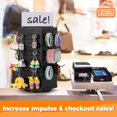 thumbnail image 4 of Rotating Pegboard Display Stand With 24 Hooks - Metal Spinning Peg Board Displays, Stands for Retail, Vendors, Selling & Shows - 4-Sided Craft Rack Organizer for Products, Accessories, Jewelry, 4 of 8