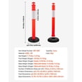 thumbnail image 6 of Durable 48-Inch Traffic Guide Posts, 3-Pack Red - Equipped with Reflective Strips and Fillable Base for Enhanced Stability at Job Sites, Parking Areas, and Events, 6 of 11