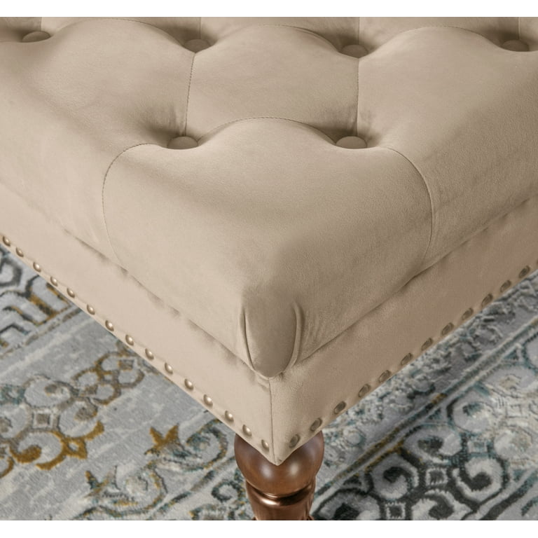 Linon isabelle tufted ottoman deals
