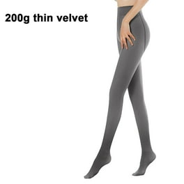 Winter Fleece Lined Tights for Women Warm Fake Translucent Nude Tights  Fleece Pantyhose（L) 