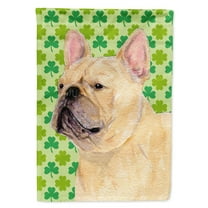 Carolines Treasures SS4416-FLAG-PARENT French Bulldog St. Patricks Day Shamrock Portrait Flag  multicolor