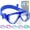 01-Bule, variant on Vvinca Swim Goggles with Nose Cover, Kids Snorkel Diving Mask Fabric Strap Wide View Anti-Fog/UV Pool Swimming Goggles for Kids 3-14