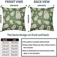 thumbnail image 4 of Green Halloween Pillow Covers 16x16 Set of 2 Cute Cream Ghost Printed Rustic Style Outdoor Decorative Throw Pillows Country Farmhouse Pillowcases Cushion Case Holiday Decor for Sofa Couch Bed, 4 of 6