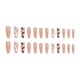 thumbnail image 3 of 24 piezas Prensa de Halloween en las uñas Diseño de fantasma de murciélago largo Uñas falsas Pegamento de ataúd de acrílico rosa en las uñas Cubierta completa Uñas postizas Palo artificial en las, 3 of 5
