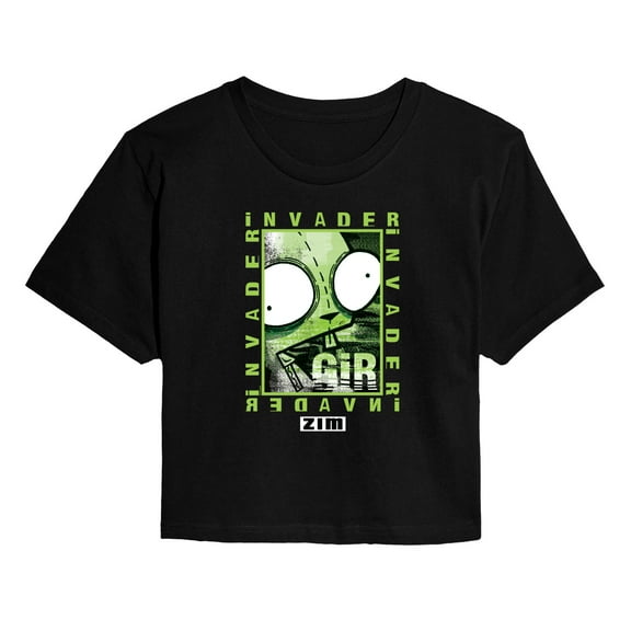 Invader Zim - Gir Trip - Juniors Cropped Short Sleeve Graphic T-Shirt