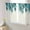 Off White Turquoise, variant on Eucalyptus Leaves Farmhouse Semi Sheer Window Curtains 45 Inches Long, Spring Botanical Rod Pocket Voile Silky Chiffon Curtain Treatment Drapes for Kitchen, Living Room, 52"x45", 2 Panels