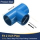 thumbnail image 2 of Uxcell 3Pcs 2" Tee 3 Vías Conectores de Accesorios de Tubo, Accesorios de Esquina de Grado de Construcción de Muebles para Estructura de Soporte de Jardín de Estante DIY, Conexión de Carpa, Azul, 2 of 6