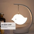 thumbnail image 3 of 1pc Rechargeable Music Desk Lamp Bird Shaped Night Light Styled Lamp (White), 3 of 8