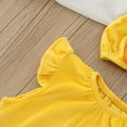 thumbnail image 4 of Siilsaa Baby Girl Romper Baby Girls Ruffle Sleeve Bodysuit Solid Color Onesie Romper Yellow,60, 4 of 9