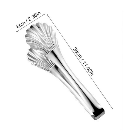 

Barbecue Clips Scalloped Shell Shape Buffet Serving Tongs Stainless Steel Chef Food Bbq Serving Utensils