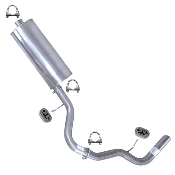 Northeastern Exhaust Muffler & Tail Pipe with Hangers Fits 2001-2006 GMC Yukon 4.8L & 5.3L and 2001-2006 GMC Yukon XL 1500 5.3L - Direct Fit | Stainless Steel System Kit