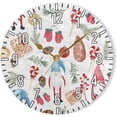 thumbnail image 6 of Dreamtimes 10in Gnomes Toys Gifts Mittens Wall Clock, Non-Ticking Silent Battery Operated Wall Clock for Kids Living Room Bedroom Kitchen School Office Christmas Decor, 6 of 7