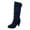 Navy, variant on Rotm Women Boots Womens Slouch Boots, Flat Heels Mid Wide Calf Zipper Ladies Fall Winter Fashion Boots Navy,Size 6