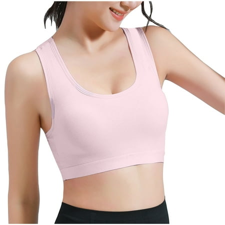 Women Sports Bra Seamless Bra Feature V-Neck Demi & Balconette Bra Style W-251 Pinks M